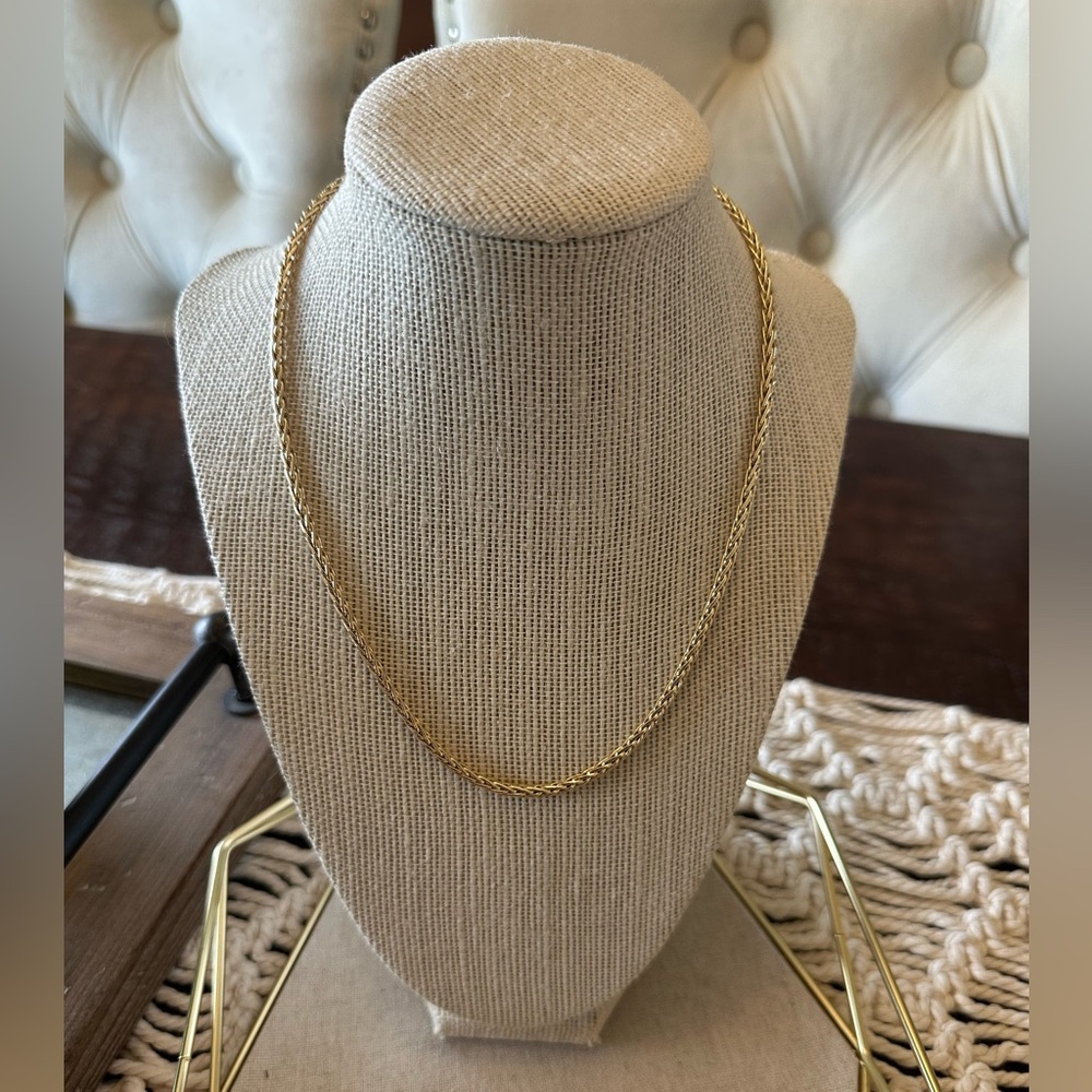 14k Yellow Gold Palma Style Necklace - 18” - New With Tags